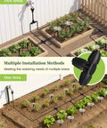 Drip Irrigation System Kit With Adjustable Stream And Vortex Emitters For Greenhouse, Garden Grid, Raised Beds And Potted Plants setup