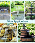 Diagram showing wide applications for Pond Filter With Built In UV Clarifier And Water Pump Kit For Backyard Ponds And Water Features