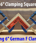 Four Piece 6 Inch By 6 Inch Glass Reinforced Nylon Corner Clamps For 90 Degree Cabinet Jigs And Square Assemblies on wood setup