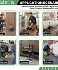 Heavy Duty Furniture Jacks 2 Pack Labor Saving Lifting Handles For Sofas Beds And Cabinets Up To 360 Lbs Capacity shown in application scenarios.