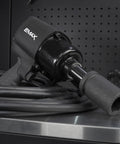 One Inch Drive Air Impact Wrench Packs Ball Bearings And Aluminum Body Pumping Kick Ass Twisting Force Up To 1500 Foot Pounds At 4200 Rpm on workbench.