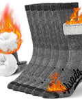 Merino Wool Hiking Socks For Men And Women Thermal Warm Crew Boot Socks For Cold Weather Comfort Fit For Trails Three Pairs Size ML