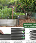 Deep Root Raised Garden Bed Kit 8x4x2 Feet Galvanized Oval Metal Planter 24 Inch Tall Built Tough Bottomless 478 Gallon Capacity in garden