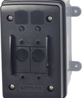 Surface Mount Breaker Panel Box 3131 for Single and Double Pole Circuits, front view with toggle and rocker switches visible