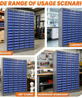 Beefy 75 Drawer Bolt And Nut Organizer With ABS Drawers And Alloy Steel Frame, Laser Welded Heavy Duty Cabinet For Tools And Fasteners, Durable Small Hardware Storage Case, 3.9 Inch Depth, 7.8 Inch Width in warehouse