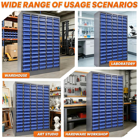 Beefy 75 Drawer Bolt And Nut Organizer With ABS Drawers And Alloy Steel Frame, Laser Welded Heavy Duty Cabinet For Tools And Fasteners, Durable Small Hardware Storage Case, 3.9 Inch Depth, 7.8 Inch Width in warehouse