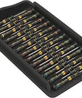 25-piece ESD Safe Screwdriver Set For Electronics with Kraftform Micro Handle Kit in a black case, Black Point Tips visible.