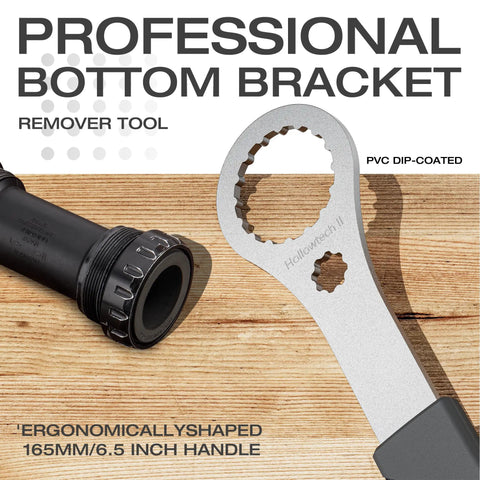 Pro Grade Bottom Bracket Tool For Removal And Installation Fits Shimano Hollowtech II BB9000 BBR60 12x46mm on wooden surface