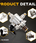 High Pressure Fuel Pump Kit For Chevy Camaro Caprice Colorado Traverse Equinox Impala Buick Lacrosse Enclave Allure Cadillac ATS CTS SRX XTS GMC Canyon Terrain, close-up view showing metal components