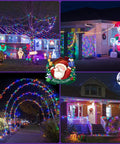 2 Pack Solar String Lights 100 LEDs Over 32.8 Feet Multicolor Waterproof Outdoor Decor For Garden Wedding Party Home Christmas