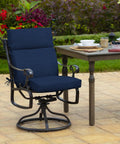 Comfy Outdoor Chair Cushion Set 21 By 20 Inch Seat With 21 By 24 Inch Back Cushion Rainproof and Fade Resistant on patio chair