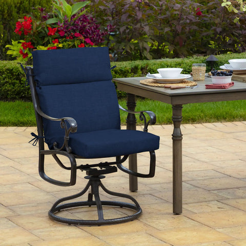 Comfy Outdoor Chair Cushion Set 21 By 20 Inch Seat With 21 By 24 Inch Back Cushion Rainproof and Fade Resistant on patio chair