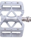 Allways Aluminum Mountain Bike Pedals Silver Double Sided Flat Pedals With Spike Pins Nine Sixteenths Inch Axle