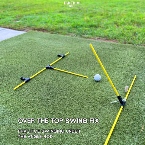 Alignment Sticks For Golf Swing Trainer Kit For Indoor And Outdoor Practice Adjustable Rods To Fix Slice Improve Posture Setup