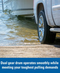 Boat Trailer Winch 1800 Lb Capacity With 20 Ft Winch Strap And Hook Single Speed Hand Crank Smooth Heavy Duty Loading