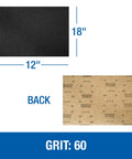 Silicon Carbide 12x18 Floor Sanding Sheets 60 Grit 20 Pack For Hardwood And Concrete Buffers Heavy Duty Paper Backing View