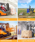 Forklift extensions, 92-inch length, 4.5-inch width, heavy-duty steel, pair for 4-inch forks