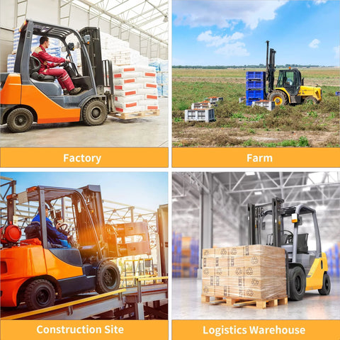 Forklift extensions, 92-inch length, 4.5-inch width, heavy-duty steel, pair for 4-inch forks