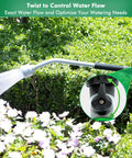 24 Inch Long Watering Wand With Flow Control And Gentle Soft Shower Sprayer in use watering garden flowers and shrubs