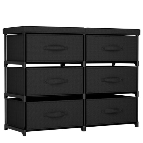 Top Tier Six Drawer Fabric Organizer Built Rock Solid With Heavy Duty Metal Frame And Polished Wood Top Shelf Keeping Bedroom Or Apartment Clutter Properly Stashed Slick Space Saving Home Essential