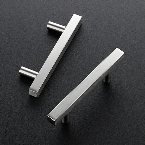 30 Pack Brushed Nickel Square Cabinet Pulls 5 Inch Overall Length With 3 Inch Center Mount Half Inch Width 35mm Projection