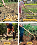 Heavy Duty Forged Eye Hoe Fork For Garden With Four Tines High Carbon Steel Spading Tool used in various gardening tasks