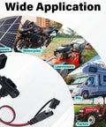 Two Pack SAE Quick Connector Harness 1 Foot 12 AWG Adapter Cable with solar panel, motorcycle, lawnmower, RV, tractor applications