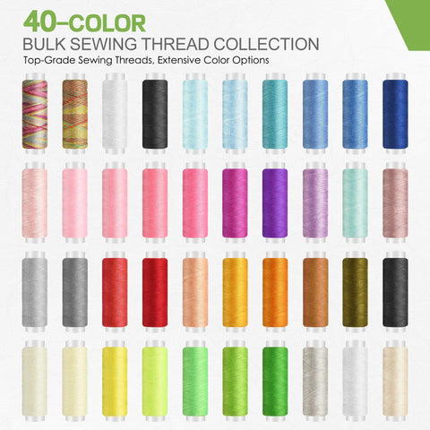 All-In-One Portable Sewing Kit For Adults With Ultra Sharp Fabric Scissors 242 Pcs Newly Upgraded Travel Sewing Set Heavy-Duty Needle And Thread Kit For Beginners Home Craft And Travel Repairs 40-color thread spools
