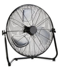 20 Inch High Velocity Industrial Floor Fan with 3 Speeds Tilt Head Metal Housing and Blades for Garage Gym Warehouse 125W Black ETL Listed
