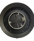 Portable Propane Fire Pit 19 Inch Round For Patio With 55,000 BTU Heat And Ambience Carry Strap Includes Burner Lid Lava Rock 10 Foot Gas Hose And Regulator Easy Setup For Outdoor Heating top view of burner