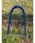 Effortless Fence Fixer Barbed Wire Stretcher And Tightener For Barbed Wire Electric Fence Wire Horse Fencing And Net Wire Fencing 60 Second Stretch For Water Gaps And Short Runs Made In The USA in use on grass field with chain visible