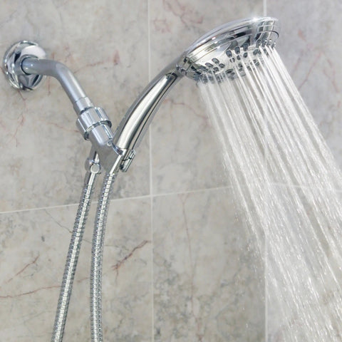Powerful High Pressure Handheld Shower Kit With 6 Function Spray Removable Showerhead Hose And Mount Easy Install in action