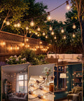 G40 Replacement Bulbs 120V 5W Incandescent Globe Bulbs, 1.5 Inch Clear Globe, C7 or E12 Candelabra Base, outdoor string lights
