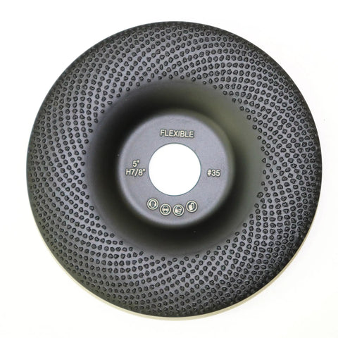 5 Inch Diamond Cup Grinding Polishing Disc Wheel With Rubber Cushioned Body RCD Technology And Universal Use Pro Grade Lightweight 4.8 Oz Heavy Duty All Purpose Concrete Tile Stone Floor Polisher