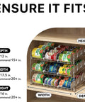 Solid As Rocks 3 Tier Stackable Can Organizer Rack Holds 36 Cans Chrome fits standard kitchen shelf dimensions.