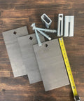 Rifle And Pistol Ready AR500 Steel Target Set Of Three 5.9 Inch By 11 Inch CNC Laser Cut Targets With Patented T Post Static Hangers