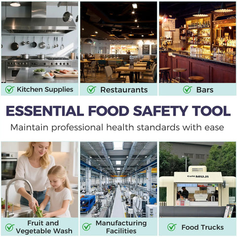 200 Chlorine Test Strips For Food Service Kitchens And Bars 0 To 200 PPM Sanitizer Test Kit For Restaurants Hotels And Food Trucks Easy To Use Fast Accurate Bleach Test Strips Value Pack for kitchens, restaurants, bars, and food trucks