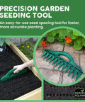 Row Seeder Handheld Garden Tool For Precise Seed And Seedling Spacing In Rows And Trays Easy To Use For Veggies Flowers And Herbs