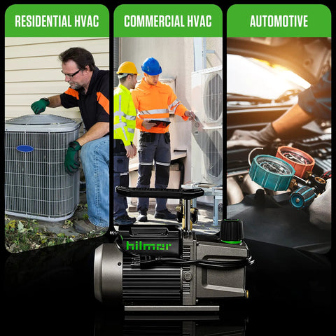 Heavy Duty 18 Volt Cordless Vacuum Pump Slick 2 CFM Workhorse For HVAC Pros For residential and commercial use.
