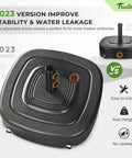 Mobile Umbrella Base With Four Wheels 154 Lb Capacity Fillable With Water Or Sand Heavy Duty Wind Resistant Market Stand