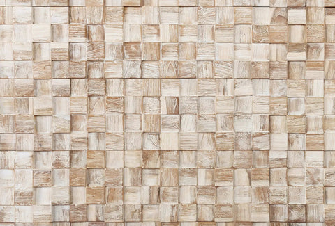 Reclaimed Wood 3D Wall Panels Kit 10 Handcrafted Planks for Rustic DIY Wall Decor, 9.5 Sq Ft Coverage, White Square Finish