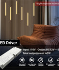 Six-Port 12V 60W LED Power Supply With Dimmer, 5A Output, Includes Six 2m Welding Extension Cords, Low Voltage Transformer For Under Cabinet And Wall Panel Lighting, DIY Friendly, Safe For Dry Indoor Use, Overload And Short-Circuit Protection, white LED driver