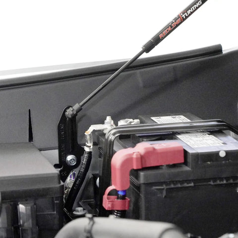 Hood QuickLIFT System For Toyota Tacoma And 4Runner Slick Prop Rod Eliminator, clean engine bay with smooth hands-free lift mechanism.