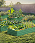 Raised Garden Bed Kit 6x3x1 ft outdoor galvanized metal planter box with gloves, large elevated garden bed for vegetables, flowers