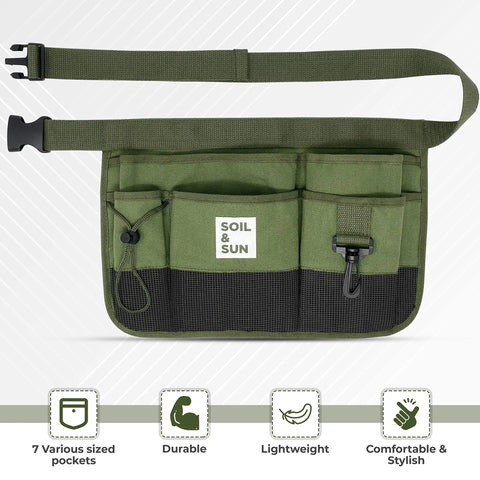 Essential Garden Tool Belt For Women Apron With Pockets Canvas Utility Belt For DIYers Teachers And On The Go Gardeners Durable