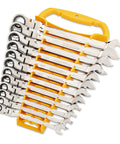 Flex 25-Piece Ratcheting Wrench Set With SAE And Metric Sizes, 72-Tooth Box End, Off-Corner Loading For Better Grip