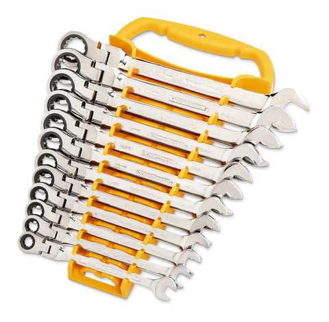 Flex 25-Piece Ratcheting Wrench Set With SAE And Metric Sizes, 72-Tooth Box End, Off-Corner Loading For Better Grip