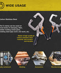 Heavy Duty Locking C-Clamp Set 6, 9, 11 Inch With Swivel Tips for metalwork, welding, automotive, and woodworking projects