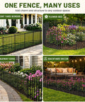 No Dig Decorative Garden Fence Kit With 10 Panels Heavy Duty Rustproof Metal Outdoor Dog Barrier for different yard uses