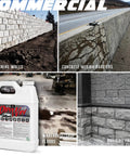 Knockout Commercial Grade Concrete Driveway Sealer Featuring Silane And Siloxane Formula for retaining walls and concrete barriers.